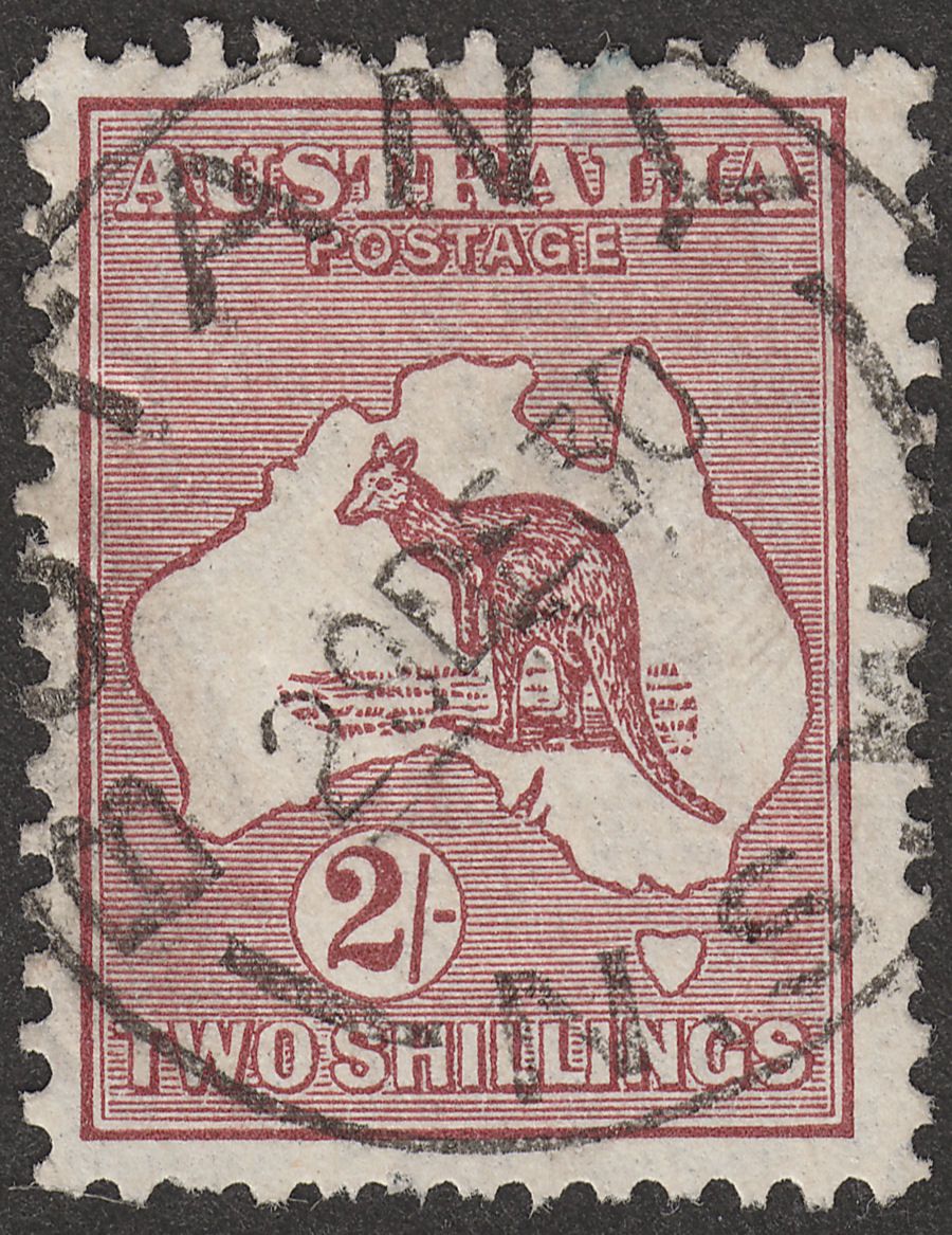 Australia 1929 KGV Roo 2sh Maroon wmk Small Multi Used SG110