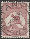 Australia 1929 KGV Roo 2sh Maroon wmk Small Multi Used SG110