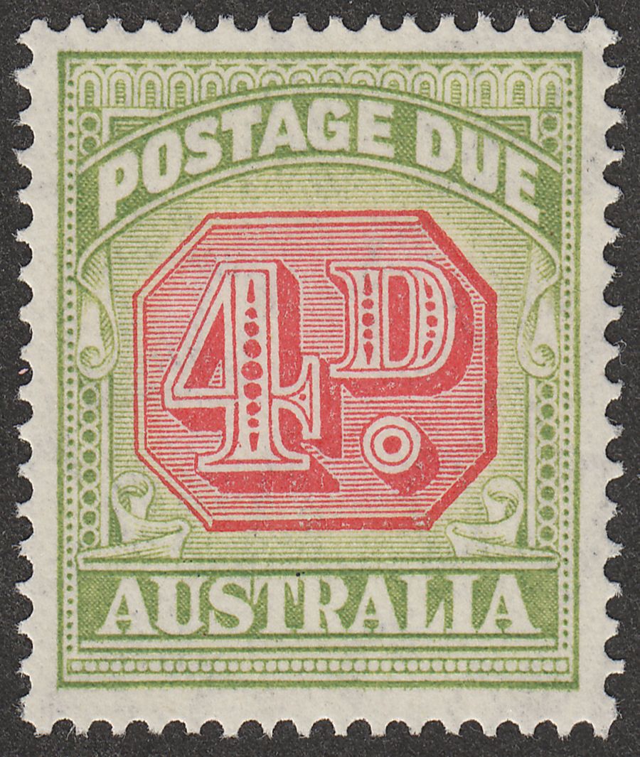 Australia 1938 KGVI Postage Due 4d Mint SG D116