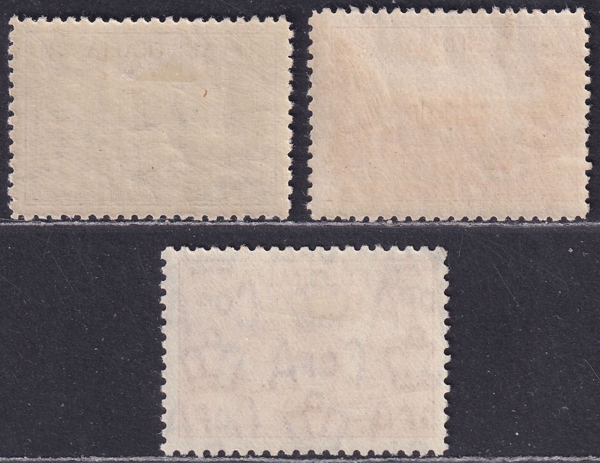 Australia 1932 KGV Sydney Harbour Bridge 2d, 3d p11, 2d p10½ Mint cat £24