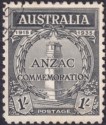 Click for more photos and details Australia 1935 KGV Anzac Gallipoli Landing 1sh Black CTO Used SG155 cat £40