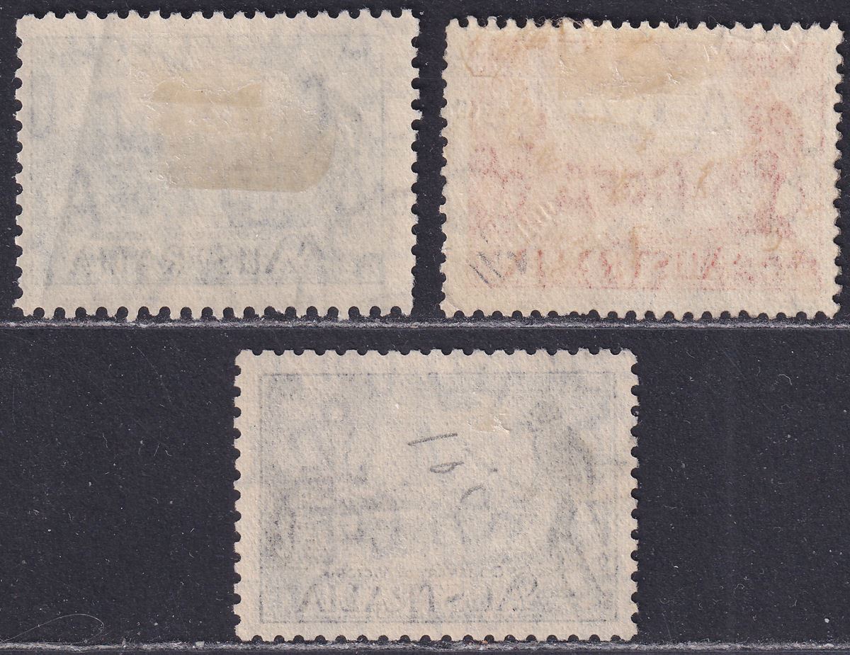 Australia 1934 KGV Centenary of Victoria 2d, 3d, 1sh Used mixed perfs