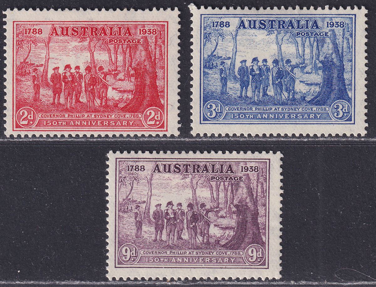 Australia 1937 KGVI 150th Anniv of New South Wales Set Mint SG193-195 cat £40