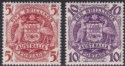 Australia 1949 KGVI Commonweath Coat of Arms 5sh, 10sh Mint SG224a-224b