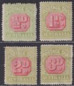 Australia 1922 KGV Postage Due wmk Narrow Crown Part Set to 3d Mint - faulty