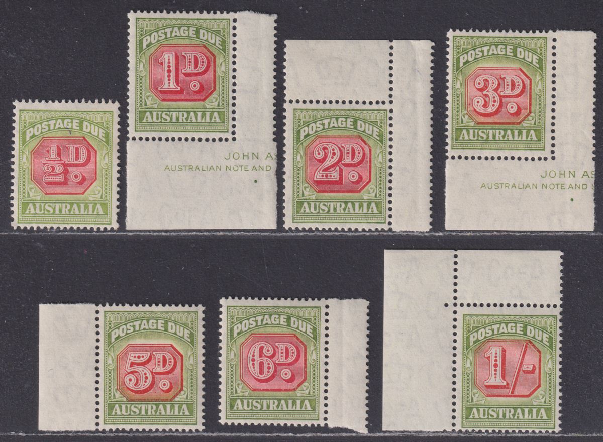 Australia 1946-57 KGVI Postage Due Part Set to 1sh Mint