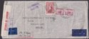 Australia 1940 KGVI 5sh, 5d x2 Used on Airmail Cover to UK with Censor Label