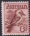 Click for more photos and details Australia 1913 KGV Kookaburra 6d Claret Mint SG19 cat £75