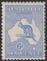 Click for more photos and details Australia 1915 KGV Roo 6d Ultramarine wmk Pointed Crown Mint SG26 cat £250