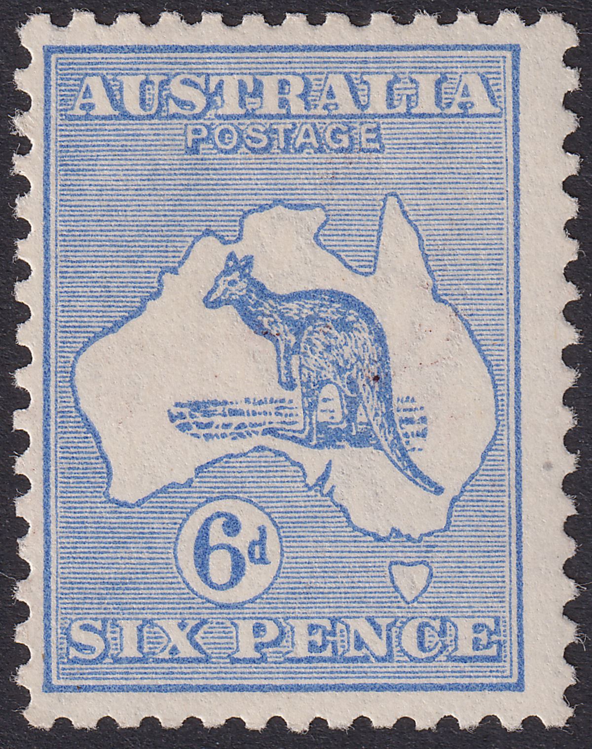 Australia 1915 KGV Roo 6d Ultramarine Die II wmk Narrow Crown Mint SG38 cat £80