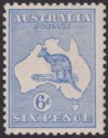 Click for more photos and details Australia 1915 KGV Roo 6d Ultramarine Die II wmk Narrow Crown Mint SG38 cat £80