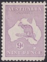 Click for more photos and details Australia 1916 KGV Roo 9d Violet wmk Narrow Crown Die II Mint SG39 c£65 sh cornr