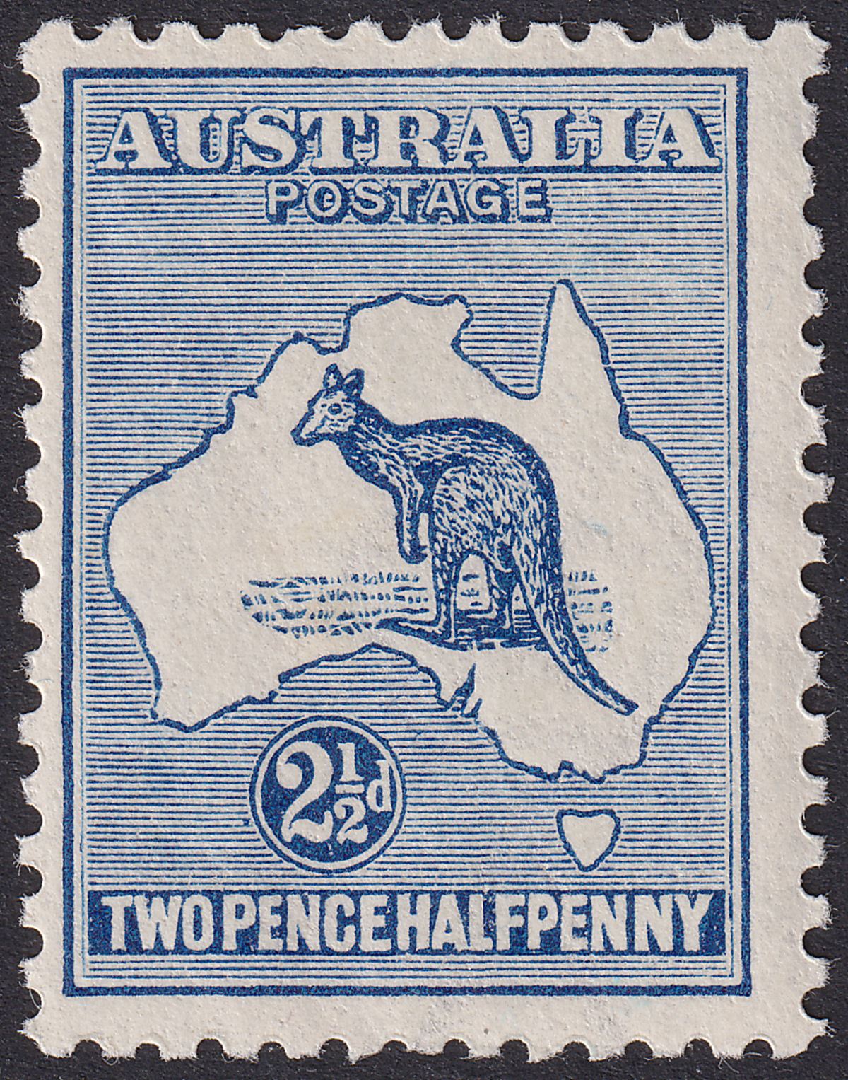 Australia 1917 KGV Roo 2½d Deep Blue wmk Narrow Crown Mint SG36 cat £29