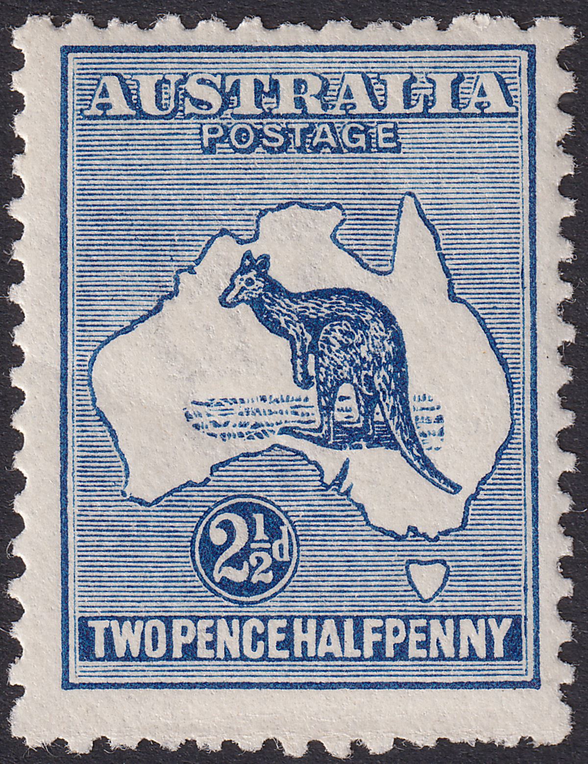 Australia 1917 KGV Roo 2½d Deep Blue wmk Narrow Crown Mint SG36 cat £29