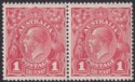 Click for more photos and details Australia 1914 KGV 1d Carmine-Red Die I Die II Pair Mint SG21c SG21d cat £425+
