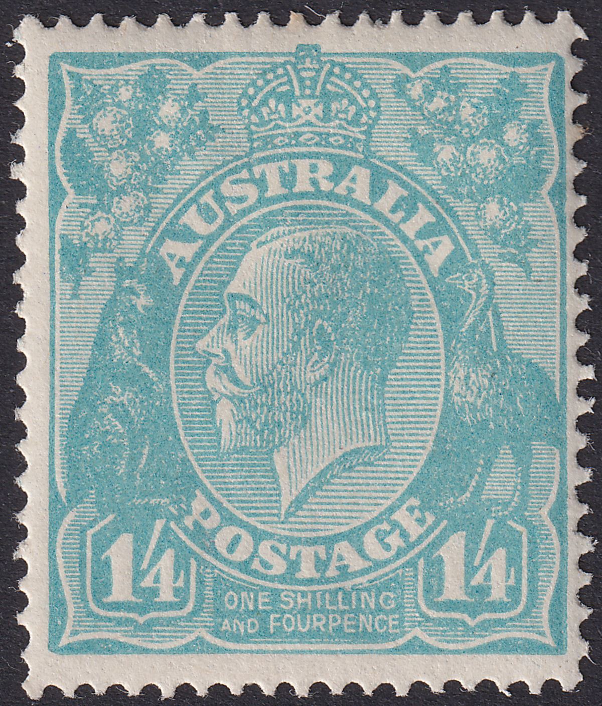 Australia 1920 KGV 1sh4d Pale Blue Mint SG66 cat £100