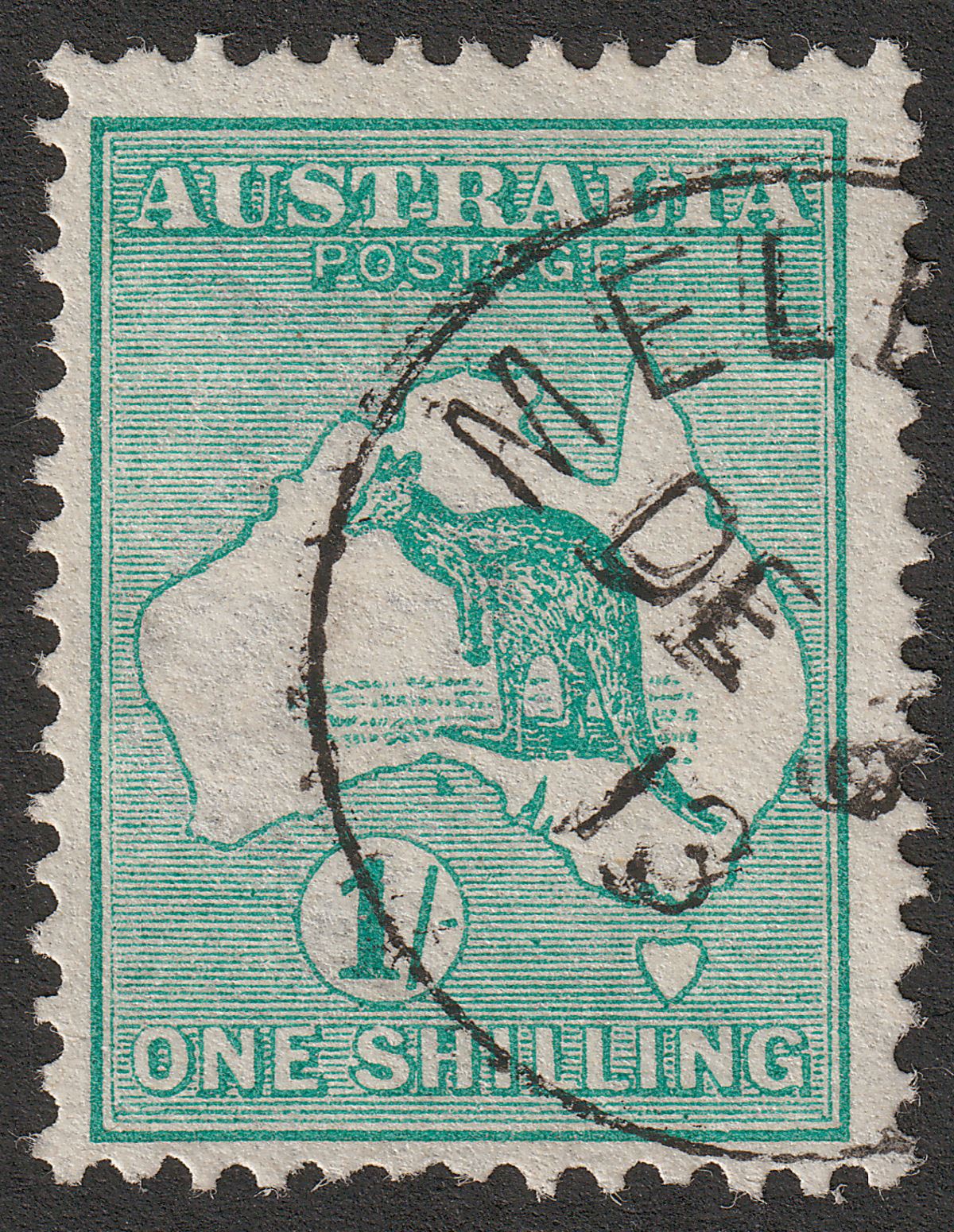 Australia 1913 Roo 1sh watermark Inverted CTO Used SG11w cat £80