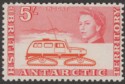 Click for more photos and details British Antarctic Territory 1963 Snocat 5sh Red-Orange and Rose-Red Mint SG13