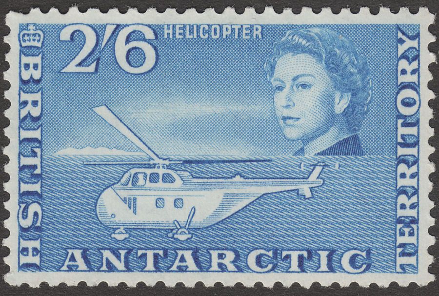 British Antarctic Territory 1963 Westland Whirlwind 2sh6d Blue Mint SG12