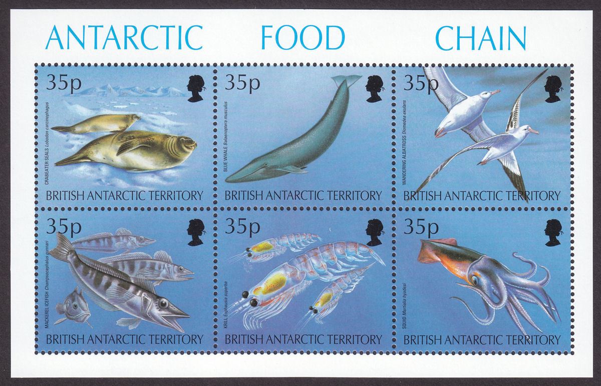 British Antarctic Territory 1994 Marine Food Chain Sheetlet Mint SG250a cat £12