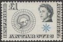 Click for more photos and details British Antarctic Territory 1963 Map £1 Black and Light Blue Mint SG15 BAT QEII