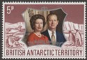 Click for more photos and details British Antarctic Territory 1972 Silver Wedding 5p watermark Inverted Mint SG42w