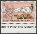 British Antarctic Territory 1980 Geographical 22p watermark Inverted SG97w