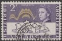 Click for more photos and details British Antarctic Territory 1963 Huskies 2sh Dp Violet + Orange-Sepia Used SG11