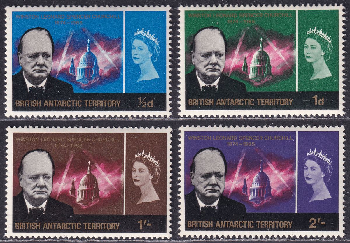 British Antarctic Territory 1966 QEII Churchill Set Mint SG16-19 cat £28 BAT