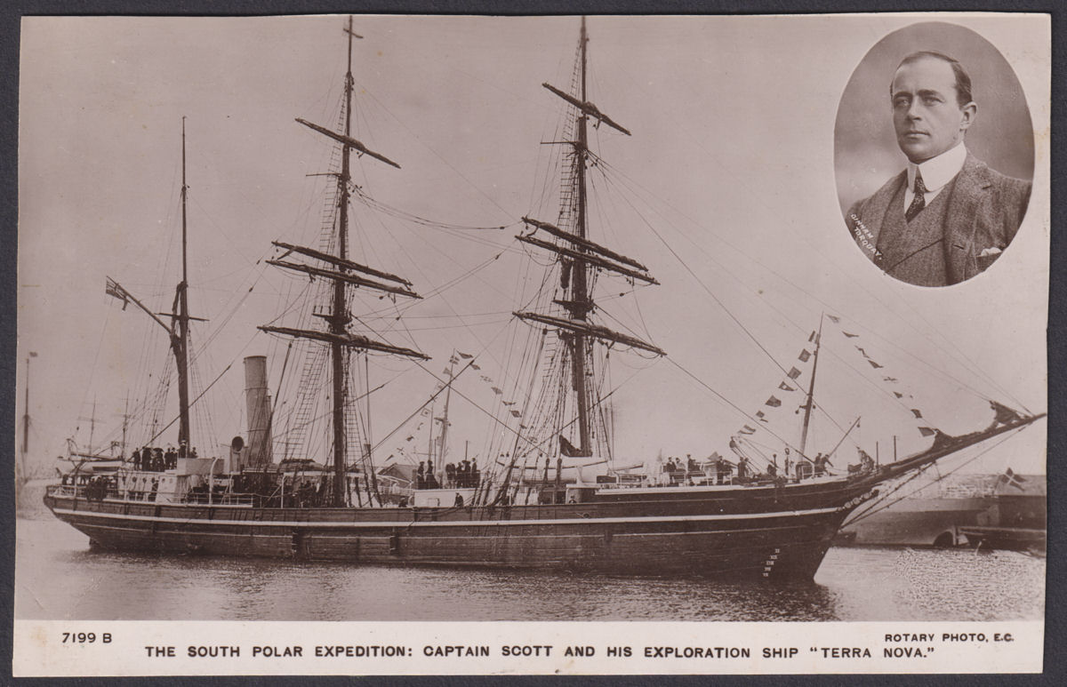 Antarctic c1910 Scott's South Pole Exploration Ship "Terra Nova" Postcard Unused