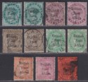 British East Africa 1895 QV Overprint Part Set to 12a Used