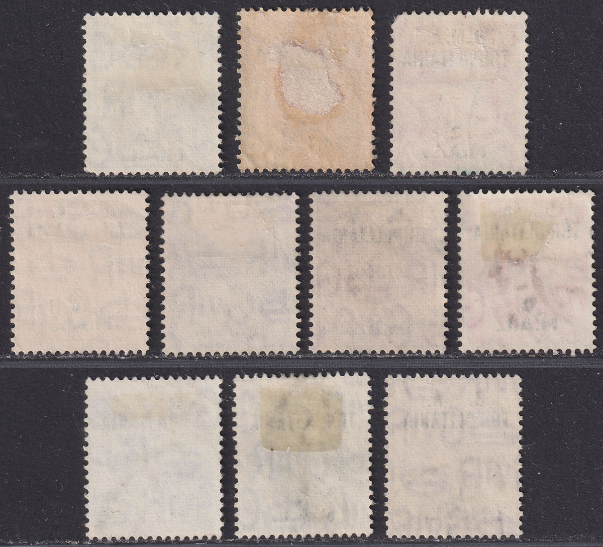 BOIC Tripolitania 1948-50 KGVI BMA / BA Surcharge Selection to 18l Used