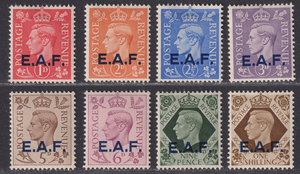 BOIC Somalia 1943 KGVI EAF Overprint Short Set to 1sh Mint SG S1-S8