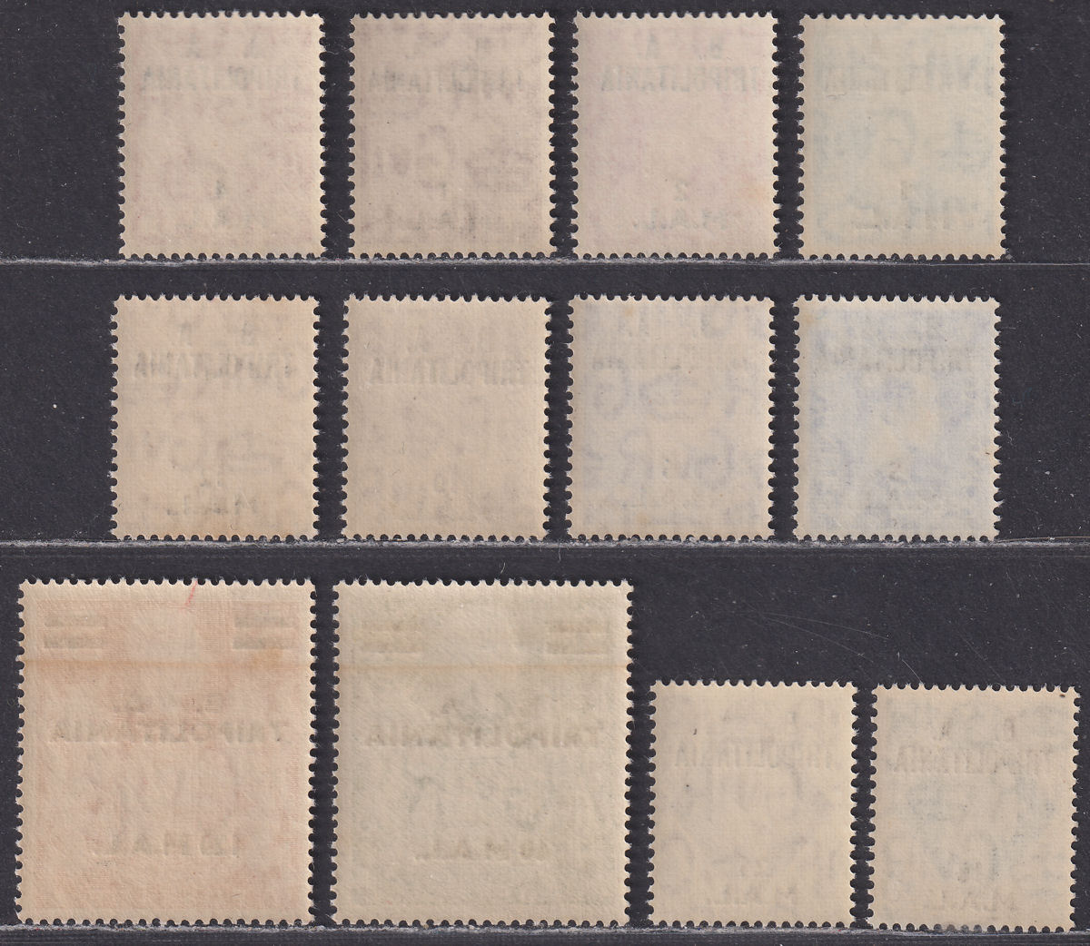 BOIC Tripolitania 1950 KGVI BA Surcharge Set to 120l Mint SG T14-T25 cat £100