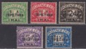 Click for more photos and details BOIC Tripolitania 1950 KGVI BA Postage Due Surch Set Unused SG TD6-TD10 FAULTY