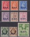 Click for more photos and details BOIC Somalia 1943 KGVI EAF Overprint Set Mint SG S1-S9 cat £55