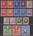 Click for more photos and details BOIC 1942-47 KGVI MEF Forces Overprint Sets Mint cat £100
