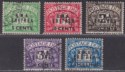 BOIC Eritrea 1948 KGVI BMA Postage Due Surcharge Set Used SG ED1-ED5 cat £120