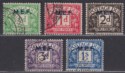 Click for more photos and details BOIC 1942 KGVI MEF Postage Due Overprint Set Used SG MD1-MD5 cat £50