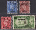 Click for more photos and details BOIC Eritrea 1951 KGVI BA Surcharge Part Set to 2sh.50 Used cat £42