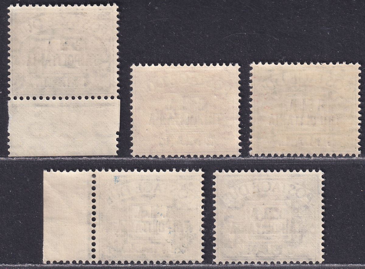 BOIC Tripolitania 1948 KGVI BMA Postage Due Surcharge Set UM Mint SG TD1-5 c£50