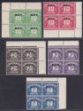 Click for more photos and details BOIC 1942 KGVI MEF Postage Due Overprint Block Set Mint SG MD1-MD5 cat £26