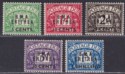 Click for more photos and details BOIC Eritrea 1948 KGVI BMA Postage Due Surcharge Set UM Mint SG ED1-ED5 cat £65