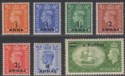 BPA in Eastern Arabia 1950 King George VI Surcharge Set Mint SG35-41 cat £65