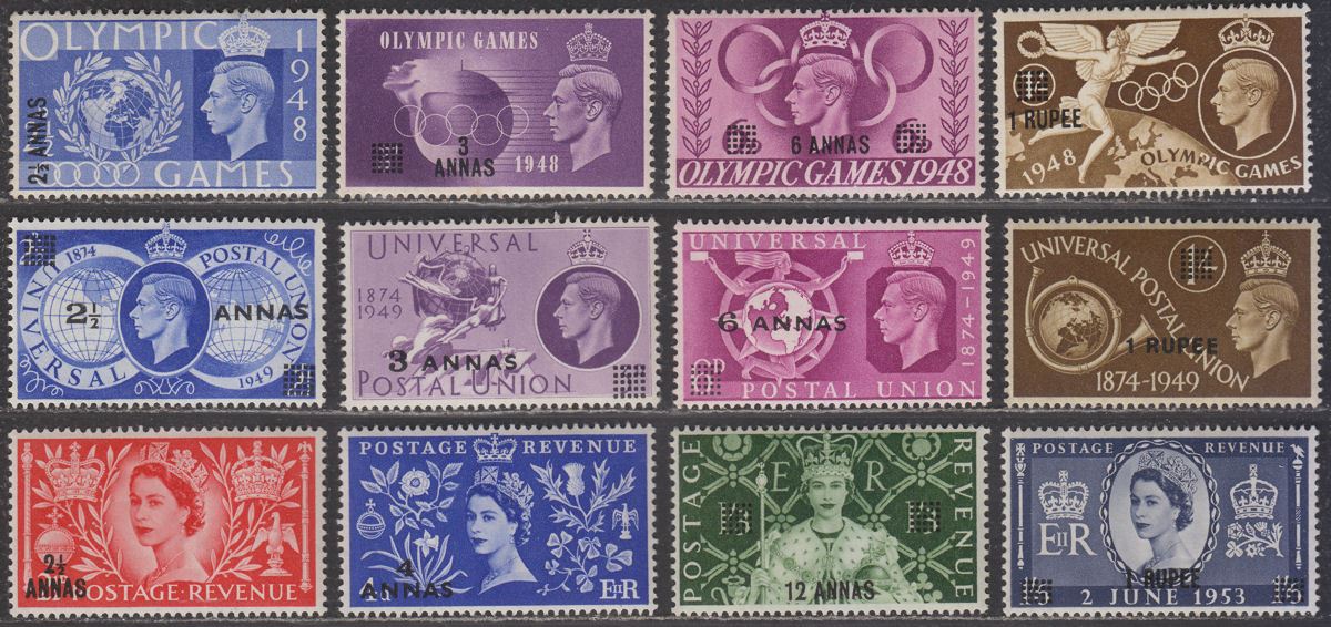 BPA in Eastern Arabia 1948-53 KGVI-QEII Olympic Games/UPU/Coronation Sets Mint