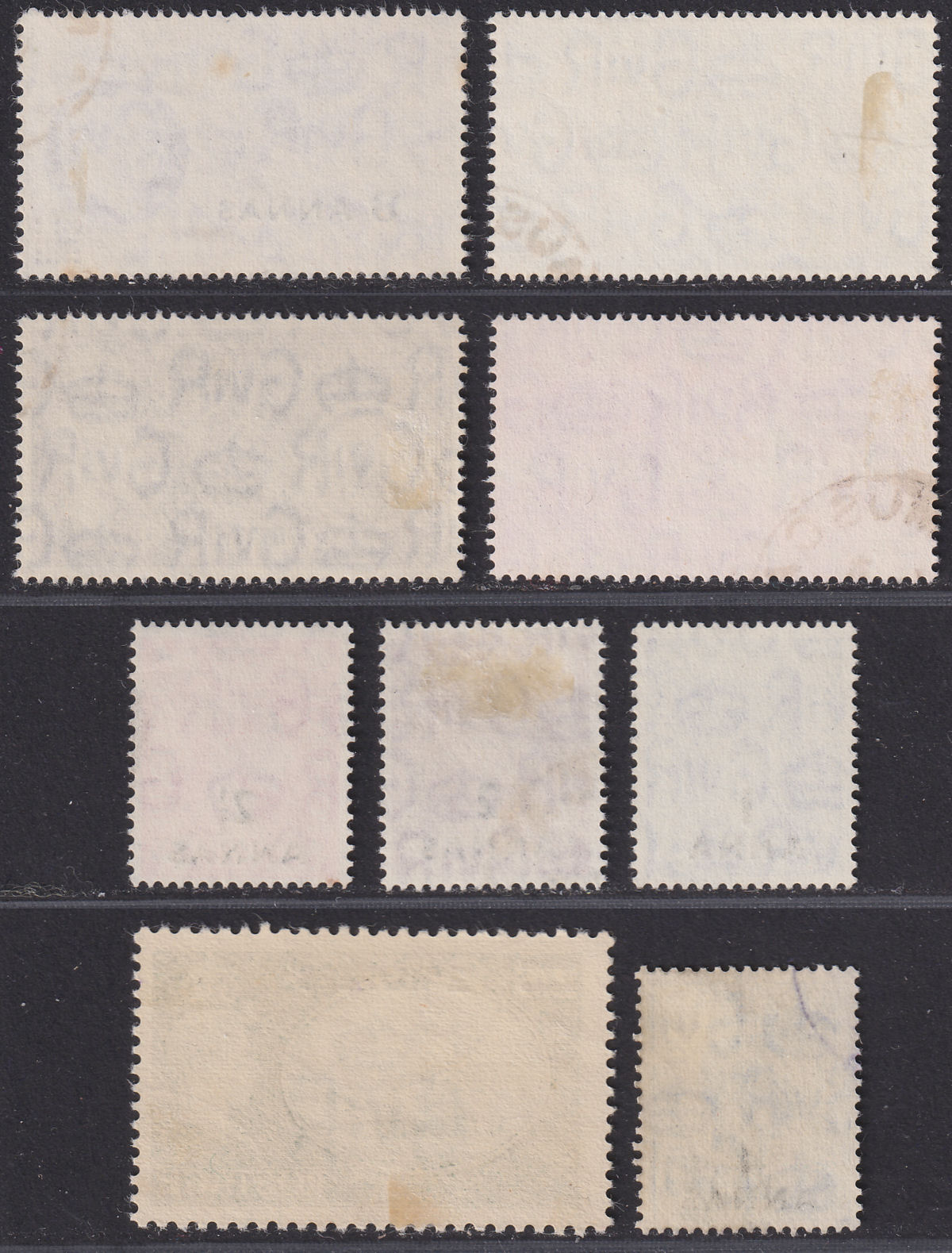 BPA Eastern Arabia 1949-50 KGVI UPU Set / Surcharge Part Set Used