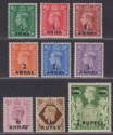 BPA in Eastern Arabia 1948 King George VI Surcharge Set Mint SG16-24 cat £55