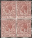 Click for more photos and details Bahamas 1934 KGV 1½d Brown-Red Block of Four Mint SG117