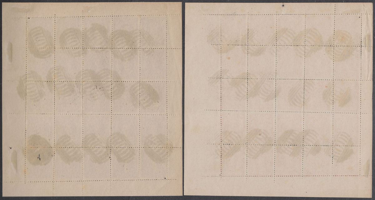 Bahamas 1863-80 QV Spiro 1d 6d 1sh "Used" Forgeries - Complete Sheets of 25