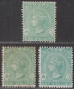 Bahamas 1888-98 Queen Victoria 1sh wmk CC / CA p14 Selection Mint with toning